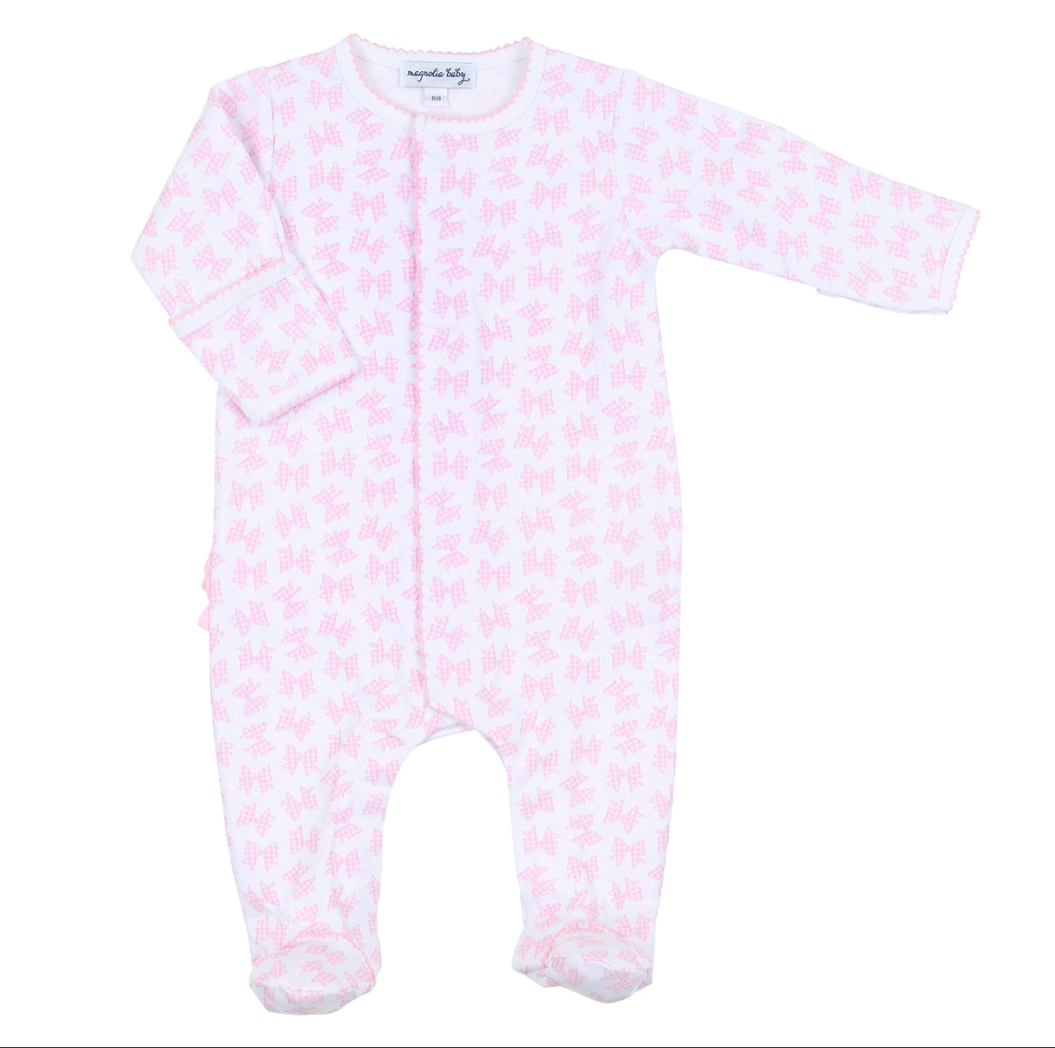 Gingham Bows Printed Footie