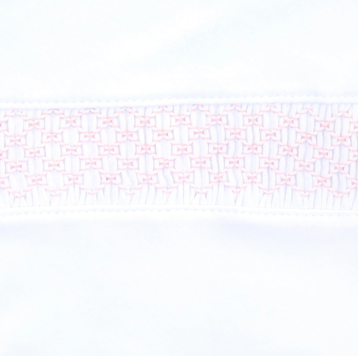 White Pink Smocked Gown