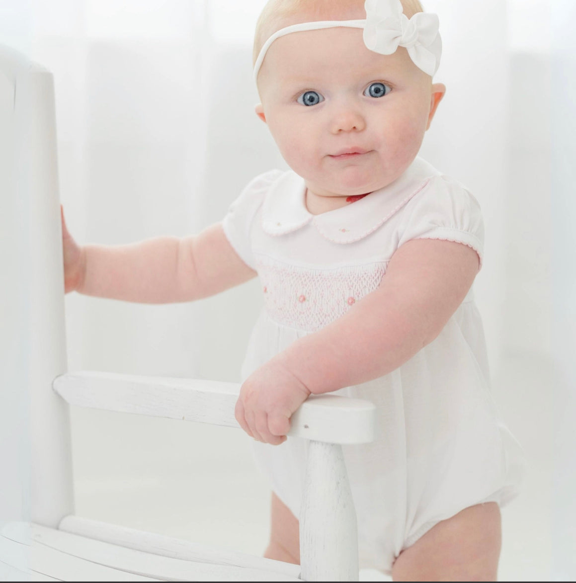 Pink Smocked Bubble