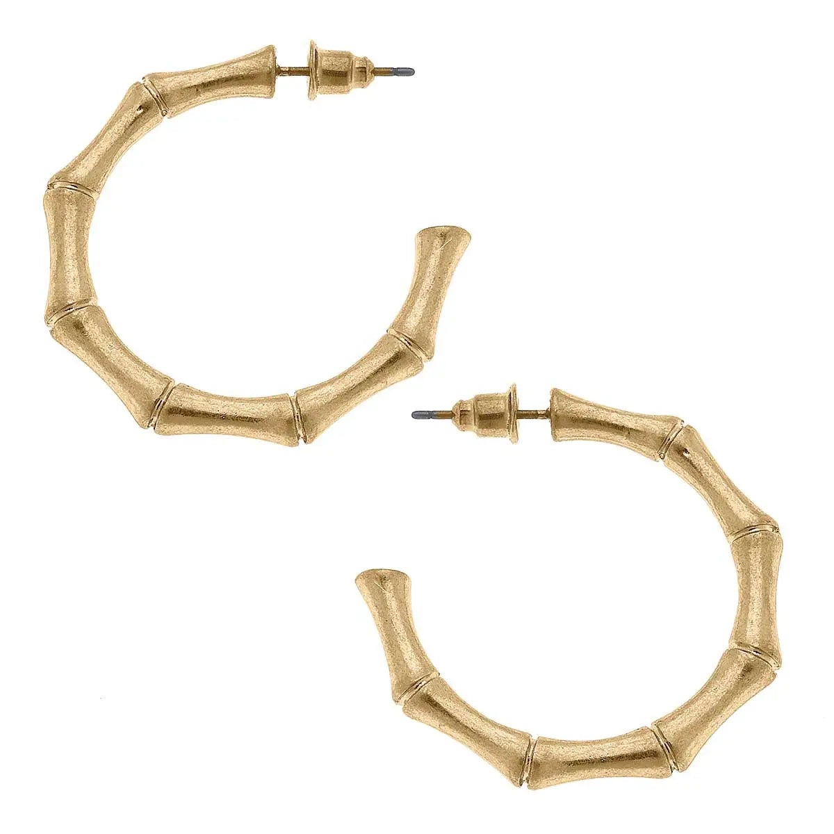 Bamboo Statement Hoop Earrings