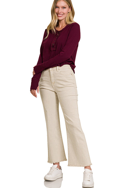 Beige Bootcut Pant