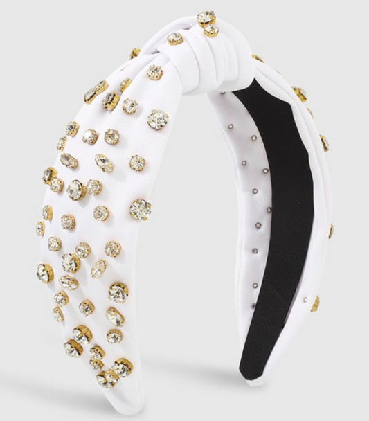 White Jeweled Headband